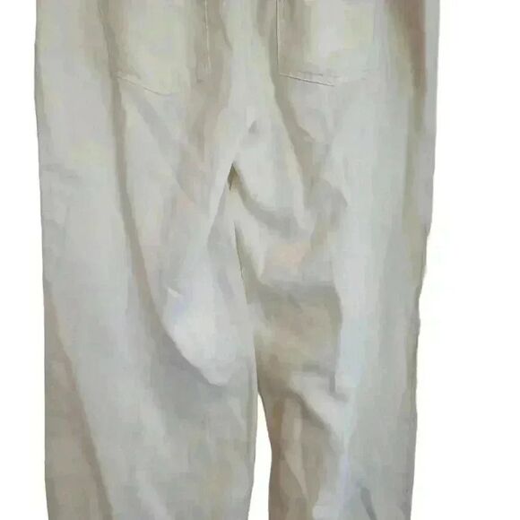INC Women's Ivory Linen Wide Leg Pants - Picture 11 of 13
